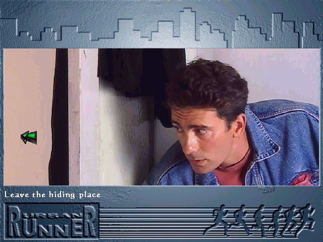 Urban Runner (Windows 3.x) screenshot: Max, in his hiding place