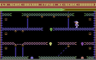 Legend of the Knucker-Hole Starring Jet-Boot Jack (Commodore 64) screenshot: Rescue the Princess