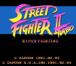 Street Fighter II Turbo (SNES) screenshot: Title screen.