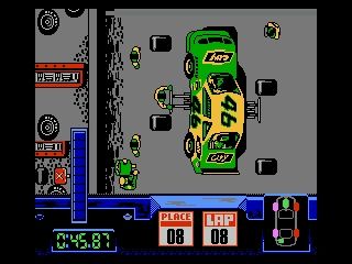 Days of Thunder (NES) screenshot: Lifting your car