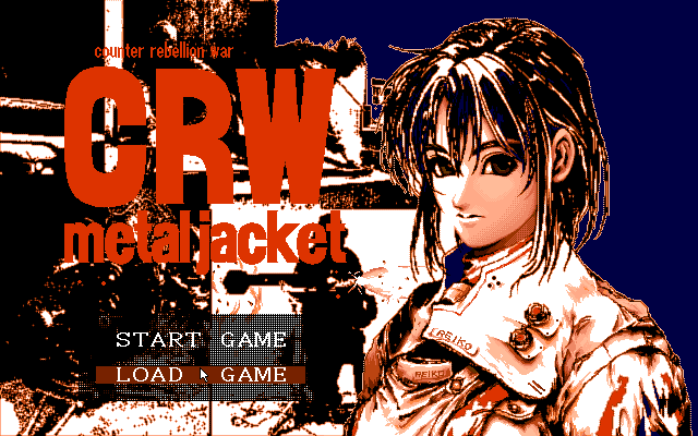 CRW: Metal Jacket (PC-98) screenshot: Title screen & main menu