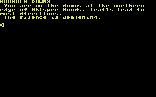 The Bounty Hunter (Commodore 64) screenshot: Start of your mission