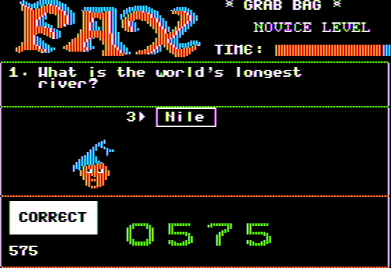 Fax (Apple II) screenshot: Correct Answer