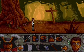 Hook (DOS) screenshot: Another view of Neverforest.