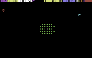 Mangrove (Commodore 64) screenshot: Save the healthy cells from the cancer cells