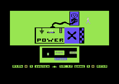 D-Bug (Commodore 64) screenshot: Looking for a Loose Power Supply
