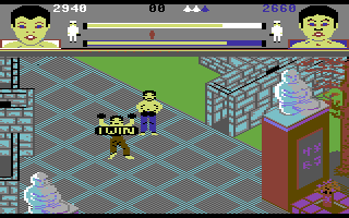 Thai Boxing (Commodore 64) screenshot: Victory pose