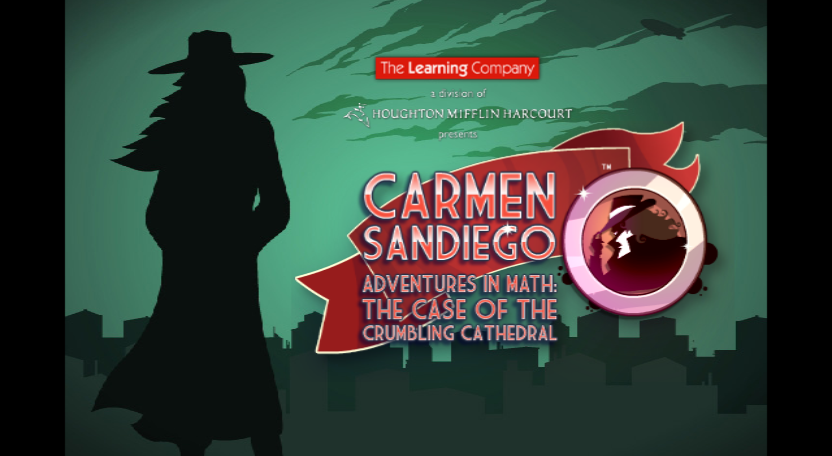 Carmen Sandiego Adventures in Math: The Case of the Crumbling Cathedral (Wii) screenshot: Title screen
