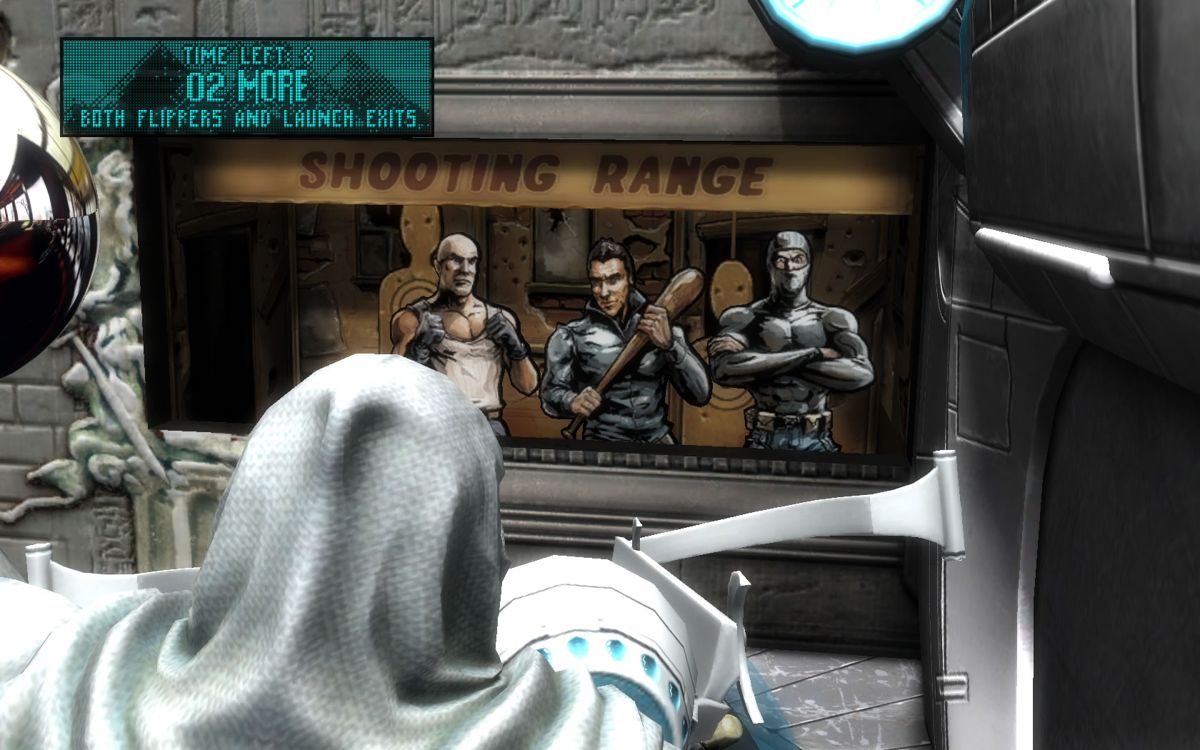 Marvel Pinball: Vengeance and Virtue (Windows) screenshot: <i>Moon Knight</i> - The shooting mini-game