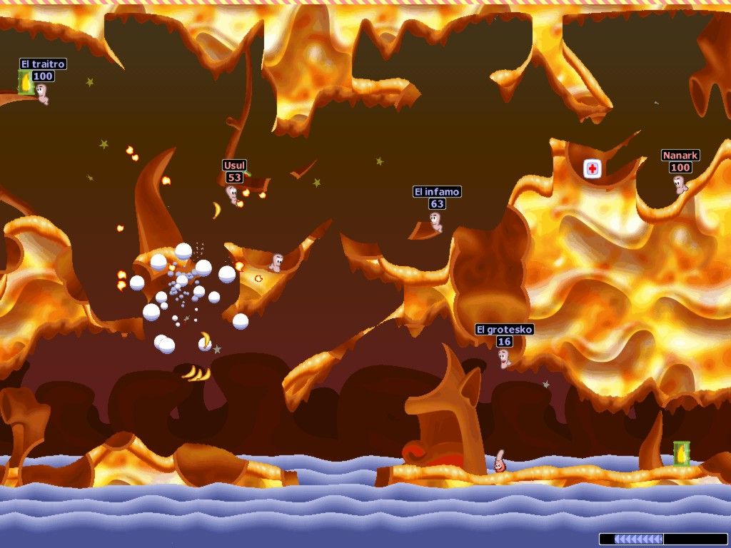 Worms World Party (Windows) screenshot: Banana Bomb
