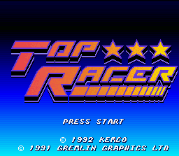 Top Gear (SNES) screenshot: Title screen (Japanese version).