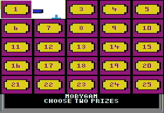 Classic Concentration (Apple II) screenshot: Starting to Solve the Puzzle