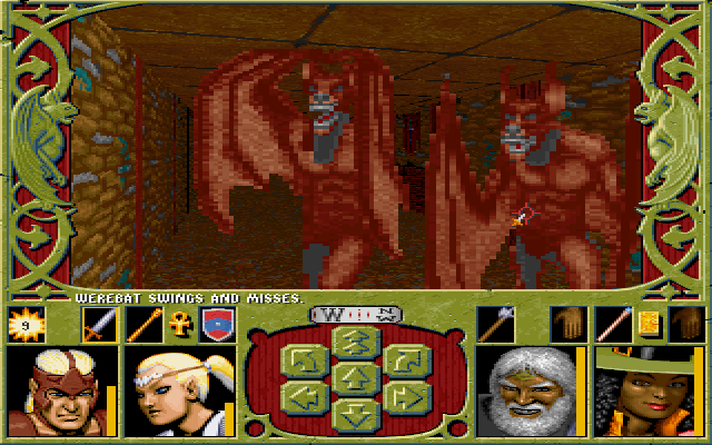 Ravenloft: Strahd's Possession (DOS) screenshot: Werebats! They look... big
