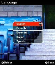 FIFA Soccer 2004 (N-Gage) screenshot: Select language.