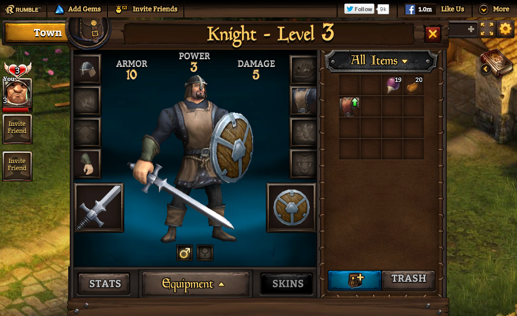 KingsRoad (Browser) screenshot: Me