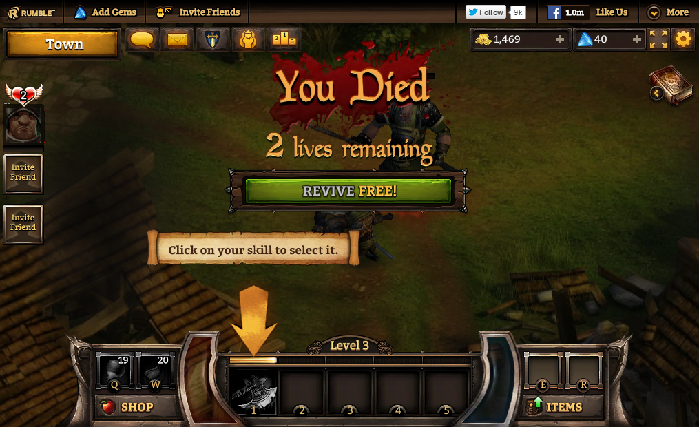 KingsRoad (Browser) screenshot: He killed me