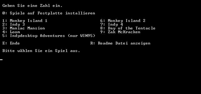 Zehn Adventures (DOS) screenshot: Installer (german)