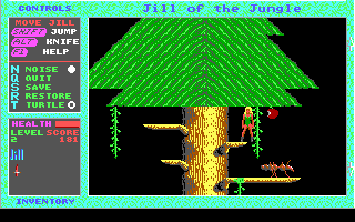Jill of the Jungle (DOS) screenshot: Giant and (EGA)
