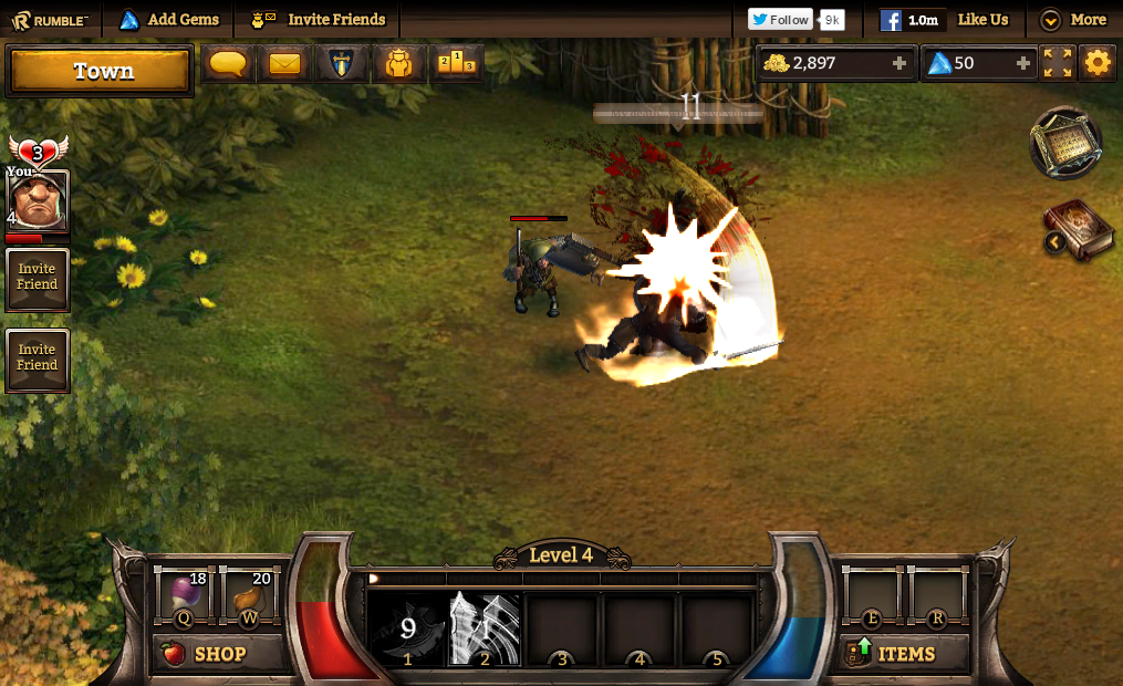 KingsRoad (Browser) screenshot: Special attack