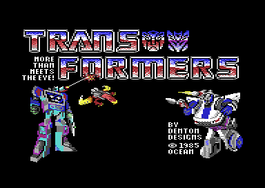 The Transformers (Commodore 64) screenshot: Title screen