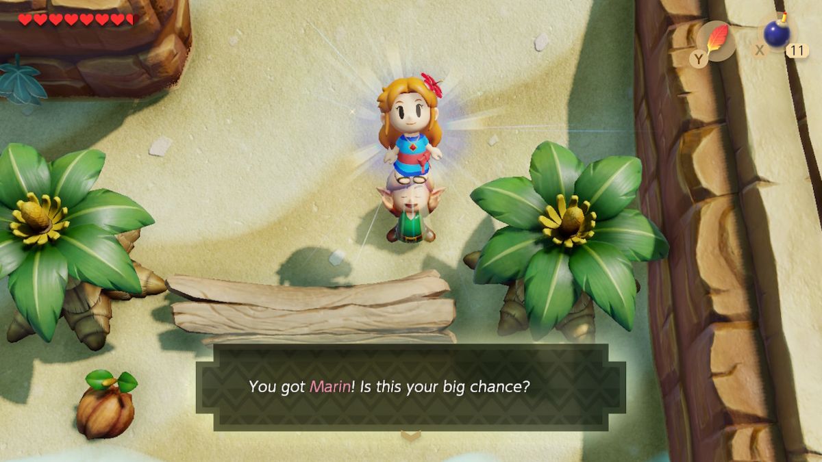 The Legend of Zelda: Link's Awakening (Nintendo Switch) screenshot: You've got Marin as an item?