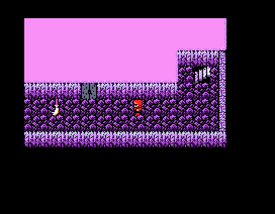 Final Fantasy (MSX) screenshot: Weird purple dungeon
