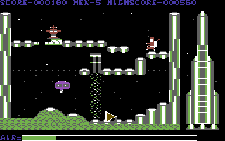 Metranaut (Commodore 64) screenshot: Avoid the aliens