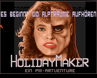 Holiday Maker (Amiga) screenshot: title screen (German version)