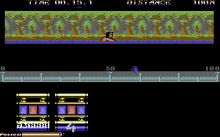 Para Academy (Commodore 64) screenshot: Swimming