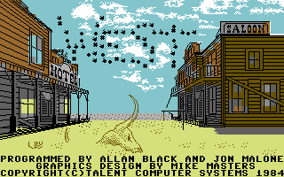 West (Commodore 64) screenshot: Title Screen