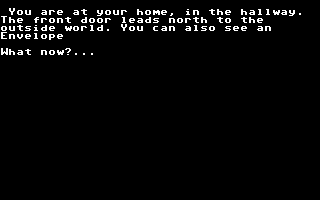 I Dare You (Commodore 64) screenshot: Starting inside your home