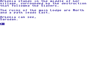 Pre - History (Commodore 64) screenshot: Start of your adventure