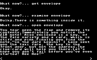 I Dare You (Commodore 64) screenshot: The adventure has begun
