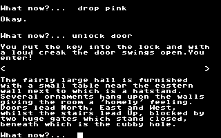 I Dare You (Commodore 64) screenshot: Made it inside the house