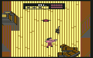 Ikari III: The Rescue (Commodore 64) screenshot: Beginning of level 2