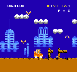 Nagagutsu o Haita Neko: Sekai Isshū 80 Nichi Daibōken (NES) screenshot: Stage 3: Arabia