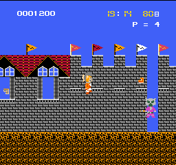 Nagagutsu o Haita Neko: Sekai Isshū 80 Nichi Daibōken (NES) screenshot: Stage 1: England