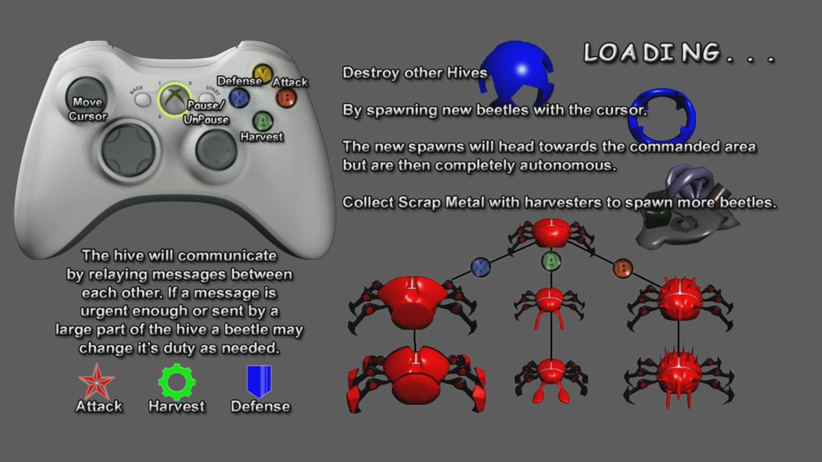 Hive (Xbox 360) screenshot: Instructions (trial version)