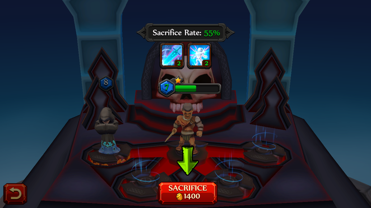 Party of Heroes (Browser) screenshot: Sacrifice