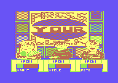 Press Your Luck (Commodore 64) screenshot: The Main Board