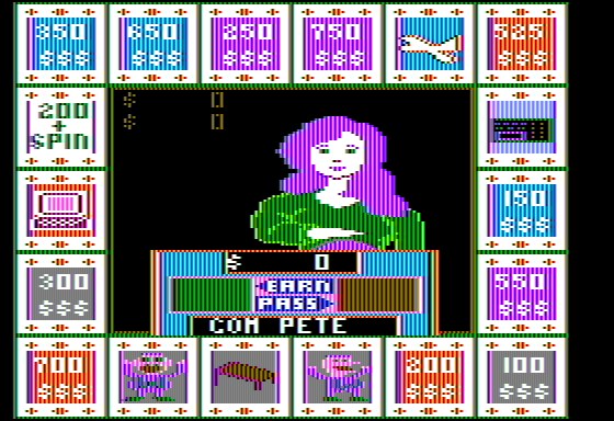 Press Your Luck (Apple II) screenshot: No Whammies! No Whammies!