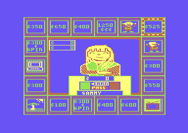 Press Your Luck (Commodore 64) screenshot: No Whammies!