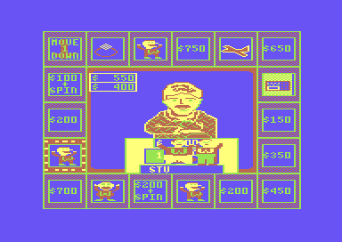 Press Your Luck (Commodore 64) screenshot: Whammies...