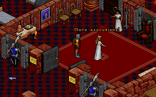 Pagan: Ultima VIII (DOS) screenshot: With such a leader, it's no wonder the atmosphere is so grim in this country!..