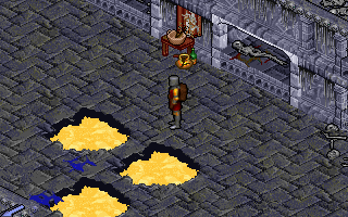 Pagan: Ultima VIII (DOS) screenshot: Better step carefully - suddenly the ground may break into hot lava