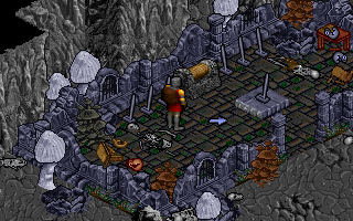 Pagan: Ultima VIII (DOS) screenshot: Which lever may be the right one?
