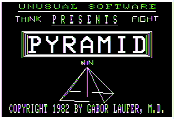 Pyramid (Apple II) screenshot: Title Screen