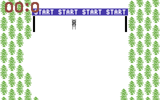 Olympic Skier (Commodore 64) screenshot: Downhill is last