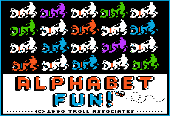 Alphabet Fun! (Apple II) screenshot: Title Screen