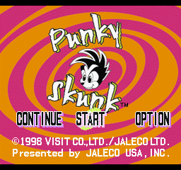 Punky Skunk (PlayStation) screenshot: Title screen